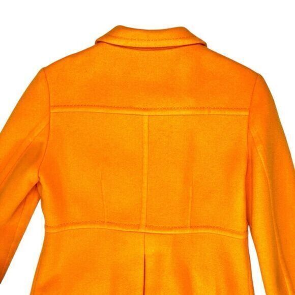 CARLISLE Wool Unlined Double Breasted UNIQUE Pea Coat 8 Chic Modern Preppy Noel - Picture 7 of 16